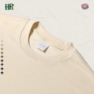 Wholesale No Label T Shirts Heavyweight Streetwear Long Sleeve 100% Cotton Oversized Unisex 280 Gsm T-Shirt - Image 3