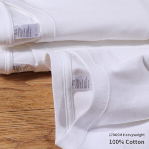 Spring Autumn Full Sleeve T Shirt for Men 270gsm Heavyweight 100% Cotton Anti-Shrink Mens Drop Shoulder Long Sleeve T-Shirts - Image 2