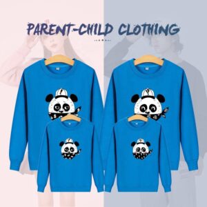 Wholesale Neutral Hoodie Men's Round Neck Sweatshirt Loose Children's Hoodie Parent-child Sweatshirt With Custom logo - Image 5