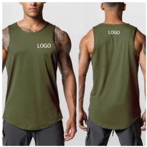 Custom Mens String tank Top Fitness Muscle Polyester Cuff off  Men Workout Undershirt t Shirt Gym Clothing Men Tops Fitness Wear - Image 1