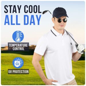 Custom Unisex  Blank Mens Striped Short Sleeve Polo Shirts Embroidery Logo Golf Polo T-shirts - Image 8