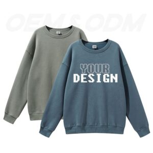 High Quality 100% Cotton Fleece Sweatshirt Custom Wholesale Men Heavy Weight Crewneck Sweatshirt - Image 2