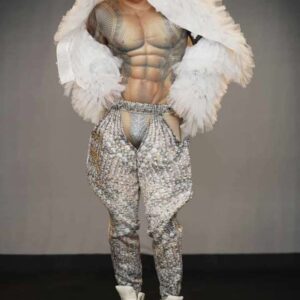 Pant Uomo Transparent Stage Costume Danse Track Pants Mens Trousers Mesh Cloak Broek Pantalones De Hombres Habit Homme Man - Image 2