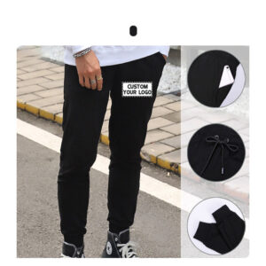 High Quantity Thick 100% Cotton Cargo Sweatpants Men Slim Joggers Thermal Fleece High Quality Custom Warm Men Joggers - Image 2