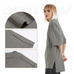 Custom Clothing Mens T Shirt  Fashion Summer Tee Tops Hip Hop Front Short Back Long Oversized T Shirt for Men - Image 2