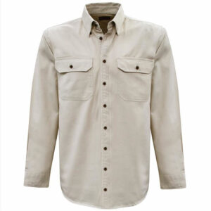 100%Cotton Half Placket Uniform Industrial Shirt Long Sleeve Work Shirts for Men - Image 2