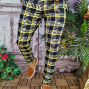Wholesale High Quality Mens Trousers Chinos Solid Color Plaid Clothing Pants Slim Formal for Men - Image 2