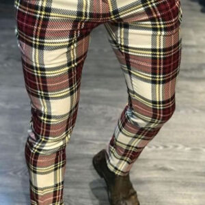Wholesale High Quality Mens Trousers Chinos Solid Color Plaid Clothing Pants Slim Formal for Men - Image 3