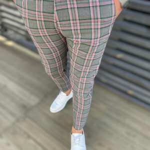 Wholesale High Quality Mens Trousers Chinos Solid Color Plaid Clothing Pants Slim Formal for Men - Image 5
